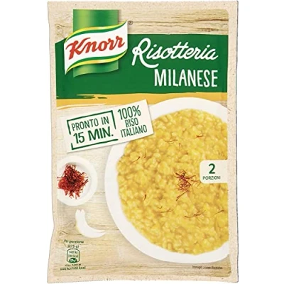 Afbeelding van 6x Knorr Risotto alla Milanese rijst saffraan 175g 100% Italiaanse kant en klare gerechten