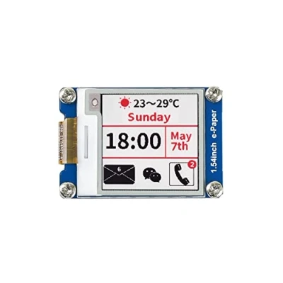Afbeelding van Waveshare 1.54Inch E Paper Display Module(B) V2,200x200 Resolution 3.3v/5v Ink Electronic Screen with Embedded Controller,Red Black White Three Color for Raspberry Pi/Jetson Nano/Arduino/STM32