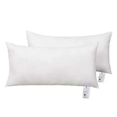 Afbeelding van FAM‘ HOME kussen 40x80 set van 2 microvezel, 500g polyester vulling, wasbaar slaapkussen, Ökotex, Made in EU, wit (dubbele verpakking)