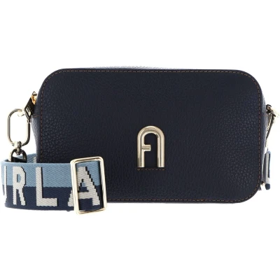 Afbeelding van FURLA Leren Schoudertas Primula Mini Crossbody Webb Mediterraneo + Cele Donkerblauw