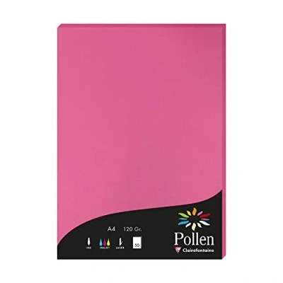 Afbeelding van Clairefontaine Pollen, 21 x 29,7 cm, 50 vellen stuks 120g Fuchsia