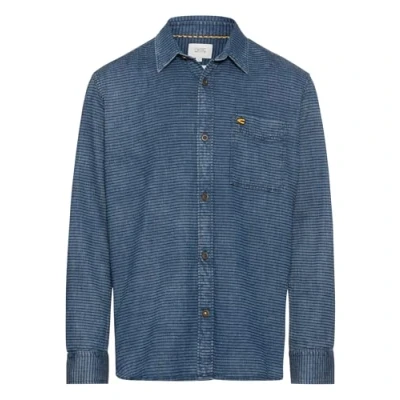 Afbeelding van camel active Langarm Overhemd, Heren, Maat: Large, Night blue