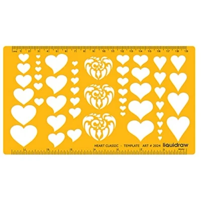 Afbeelding van Liquidraw Sieraden Ontwerp Sjablonen Stencil, Maken Template Stencils Harten
