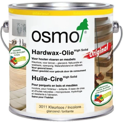 Afbeelding van Osmo Hardwax Olie Original 3011 Kleurloos Glanzend 2.5 Liter Binnenhout Houtolie Vloerolie