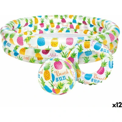 Afbeelding van Opblaasbaar Kinderzwembad Intex Ananas Ringen 248 L 132 x 28 cm (12 Stuks)