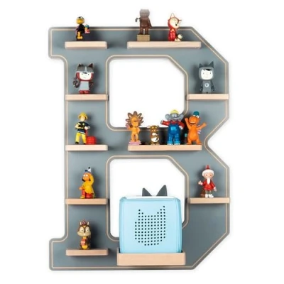 Afbeelding van VCM Holz Buchstabe B Kinder Regal Toniebox Figuren Wandregal Tonies Musikbox