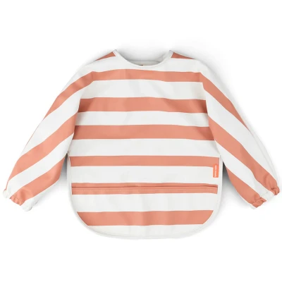 Afbeelding van Done By Deer Slabber Mouw 6 18mnd Stripes Papaya