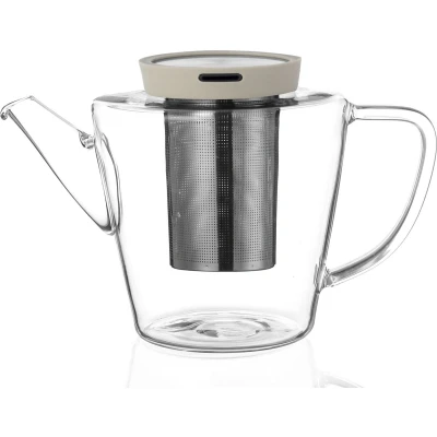 Afbeelding van Viva Infusion Glazen Theepot met Filter 1 liter Borosilicaatglas Transparant