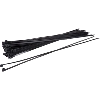 Afbeelding van Kortpack Zwarte Kabelbinders 200 Mm Lang X 7.6 Zwart (1000 Stuks (10 Zakjes Á 100 Stuks))