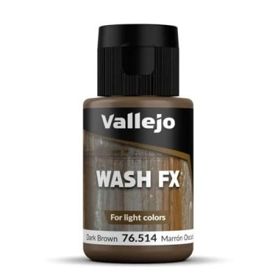 Afbeelding van Vallejo 35 ml, wasverf voor modelbouw, donkerbruin