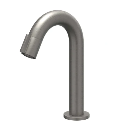 Afbeelding van IVY Pact fonteinkraan gebogen Geborsteld Metal Black PVD