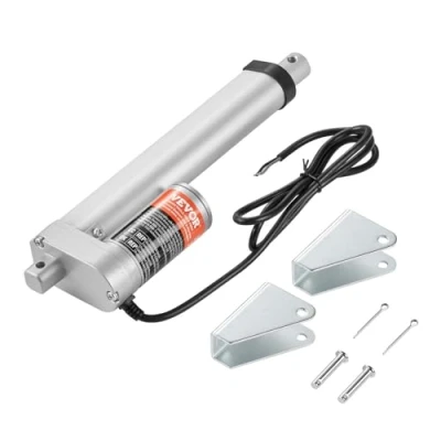 Afbeelding van VEVOR 1000N lineaire actuator, DC 12 V, aandrijving, IP54, elektrische motor, 150 mm, heflengte, geluidsniveau ≤ 50 dB, deuropener, 14 mm/s, rijsnelheid,