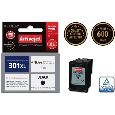Afbeelding van Originele inkt cartridge Activejet AH 301BRX Zwart