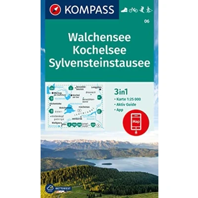 Afbeelding van KOMPASS WK 06 Wandelkaart Walchensee, Kochelsee, Sylvensteinstausee 1:25.000