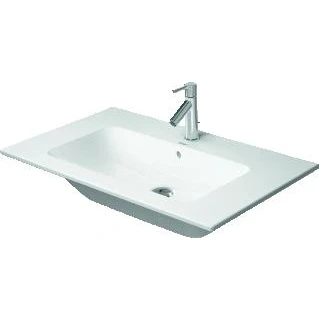 Afbeelding van Duravit Me by starck wastafel 83x49cm 1 kraangat met overloop wit Tijdloze uitstraling