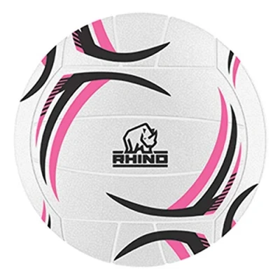 Afbeelding van Rhino Netbal Thunder Nylon Wit/roze/zwart Maat 4