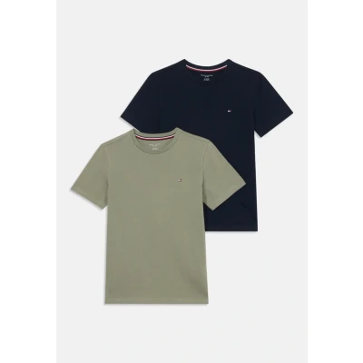 Afbeelding van Tommy Hilfiger TEE Unisex 2 PACK Tshirt basic multicoloured voor kinderen, Maat: 128 140, Multi/coloured