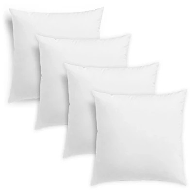 Afbeelding van sleepling 193915 Set van 4 verenkussen inlet bankkussen, vulkussen, sierkussen, 100% katoen, downpass, Made in EU, 60 graden wasbaar, 50 x cm, wit