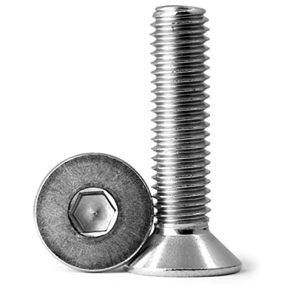 Afbeelding van (8 stuks) M8 x 55 mm schroeven met verzonken kop binnenzeskant 304 roestvrij staal binnenzeskantschroef volledige schroefdraad