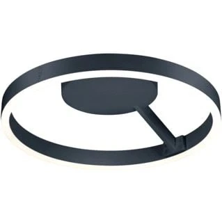 Afbeelding van Slv one wand en plafondopbouwarmatuur rond 2700 3000k 14w dali touch 130graden zwart 1008553