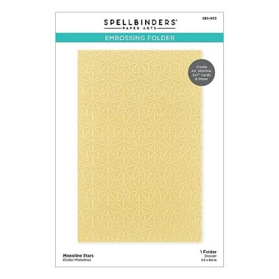 Afbeelding van Spellbinders Monoline Stars Embossing Folder uit de Dancin&#039; Christmas Collection
