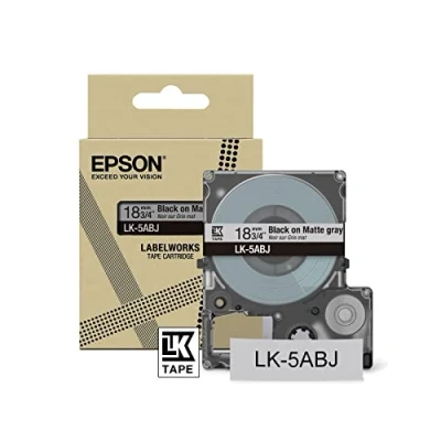 Afbeelding van Epson C53S672087 labelprinter tape Zwart op grijs LK