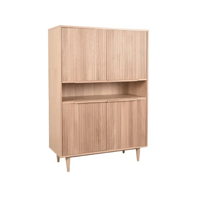 Afbeelding van LABEL51 Jule wandkast 110x49x158 cm naturel Hout