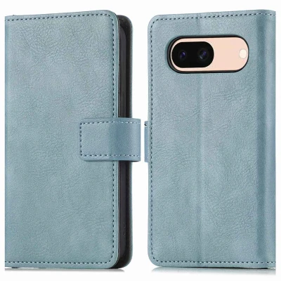 Afbeelding van Google Pixel 8a Hoesje Kunstleder iMoshion Bookcase Lichtblauw Telefoonhoesje