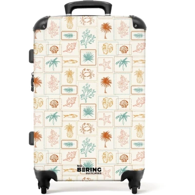Afbeelding van NoBoringSuitcases.com Grote koffer Kleurrijk zomer patroon Kinderkoffer geschikt voor jongen en meisjes Reiskoffer met 4 wielen Trolley op wieltjes Rolkoffer groot kinderen 72 liter Ruimbagage valies 20kg