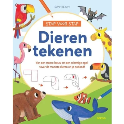 Afbeelding van Deltas Dieren tekenen, stap voor
