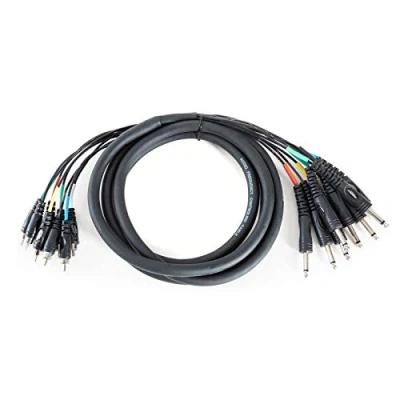 Afbeelding van MUSIC STORE MC 08 8 voudig Multicore 3m jack / Cinch Meeraderige kabels