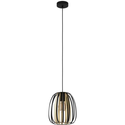 Afbeelding van EGLO Encinitos Hanglamp E27 Ø 25,5cm Staal Zwart/Goud
