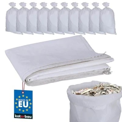 Afbeelding van KOTARBAU® Set van PP stoffen zakken x cm kg zware zak wit (set 10 65x105cm)
