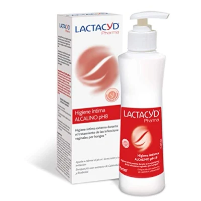 Afbeelding van Lactacyd Alkalin Ph 8 externe intieme hygiëne tijdens de behandeling van vaginale schimmelinfecties 250 ml