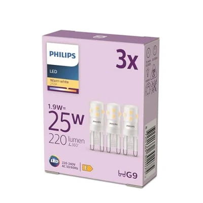 Afbeelding van Philips LED Capsule 25 W G9 Warmwit licht 3 stuks