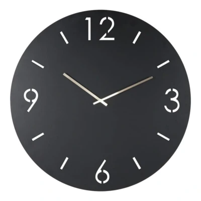 Afbeelding van Spinder Design Wandklok TIME Ø80 Zwart