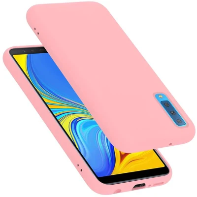 Afbeelding van Cadorabo Hoesje geschikt voor Samsung Galaxy A7 2018 Case in LIQUID ROZE Beschermhoes TPU silicone Cover