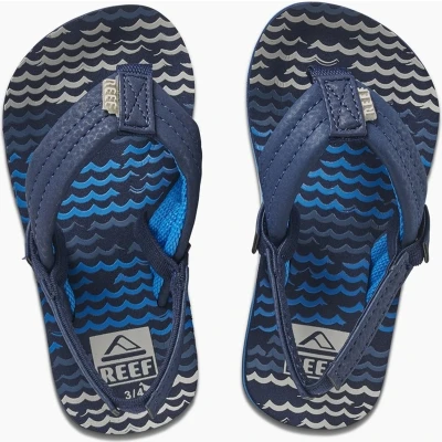 Afbeelding van Reef Little Ahi Jongens Slippers Blauw Maat 23/24