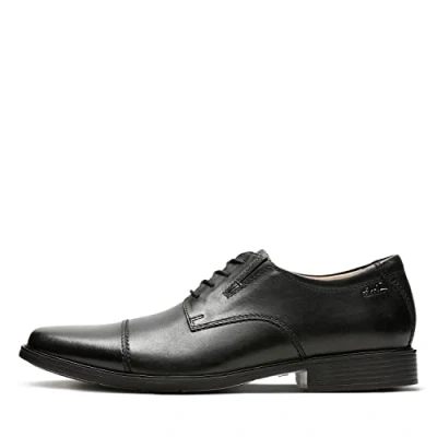 Afbeelding van Clarks Tilden Cap heren Oxford Derby, Zwart leder , 42.5 EU