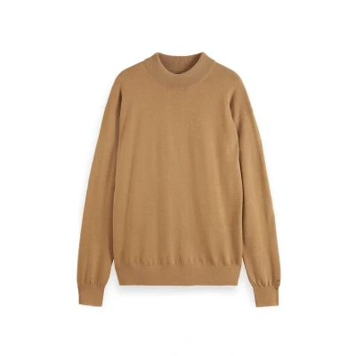 Afbeelding van Scotch &amp; Soda CORE Dropped Shoulder MOCK NECK Trui, Heren, Maat: Medium, Light camel