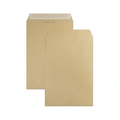 Afbeelding van Clairefontaine 5744C Pakket van 50 Bruine Milleraies Kraft Enveloppen B5 176x250 mm Zelfklevend 90g/m²