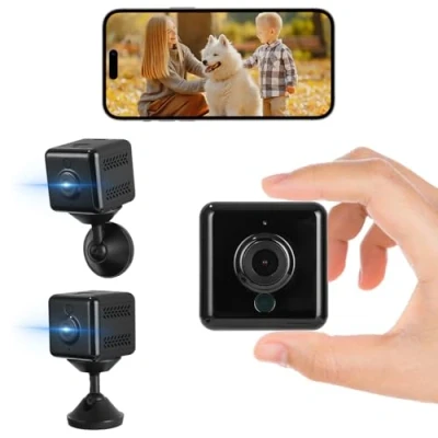 Afbeelding van LEAZZLE mini camera, 4K HD wifi, verborgen bewakingscamera, live recorder met nachtzicht, camerabewaking binnen, overdracht, mobiele telefoon, bewegingsmelder