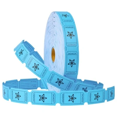 Afbeelding van KreativeKraft bingo loterij tickets rollen, rollen 2000 Ticket Count Easy Tear Event Prize (blauwe loterij)