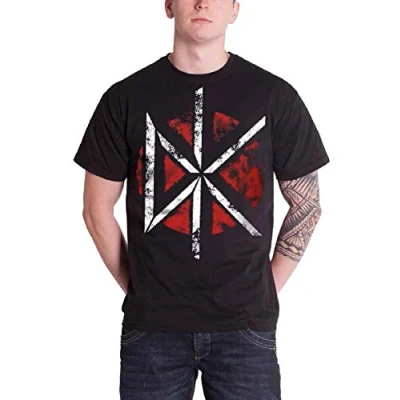 Afbeelding van Dead Kennedys Heren Tshirt XL Distressed DK Logo Zwart