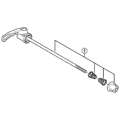 Afbeelding van Snelspanner 173mm SHIMANO Deore XT FH M785 Zwart