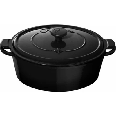 Afbeelding van Braadpan Fontignac Mains Libres Ovaal Zwart 29 cm