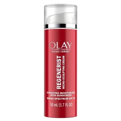 Afbeelding van Face Moisturizer by olay Regenerist Micro Sculpting Cream met Sunscreen Advanced Anti Aging 50ml Verpakking kan variëren