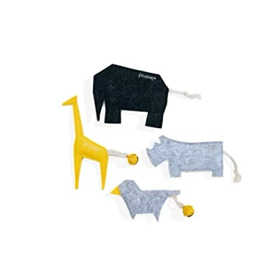 Afbeelding van PiuPet® Kattenspeelgoed met kattenkruid (set van 4) Stijlvol voor katten binnenshuis