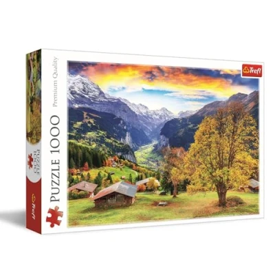Afbeelding van Trefl Schilderachtig Alpendorp puzzel met 1000 stukjes DIY landschap, Creatieve ontspanning, voor volwassenen en kinderen vanaf 12 jaar