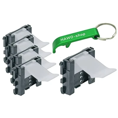 Afbeelding van 10 x sokkelhouders voor 19 mm afdekplaat + 3 in 1 gereedschapshouders, sokkelklem, diafragmahouder, sokkelclip, bevestigingsclips, HÄFELE keuken
